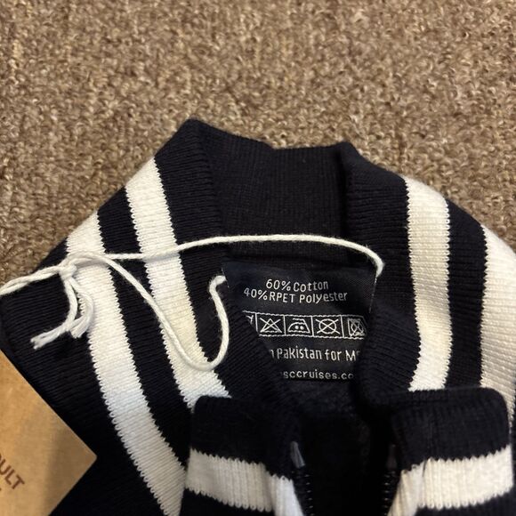 NWT MSC Cruise Line Jacket L Zippered Fleece Navy Blue Ship Warm Cotton Pol - Picture 5 of 10